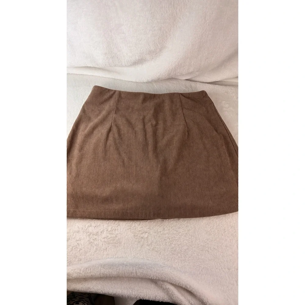 Halara Brown Corduroy Mini Skort High Rise Casual M (14.5